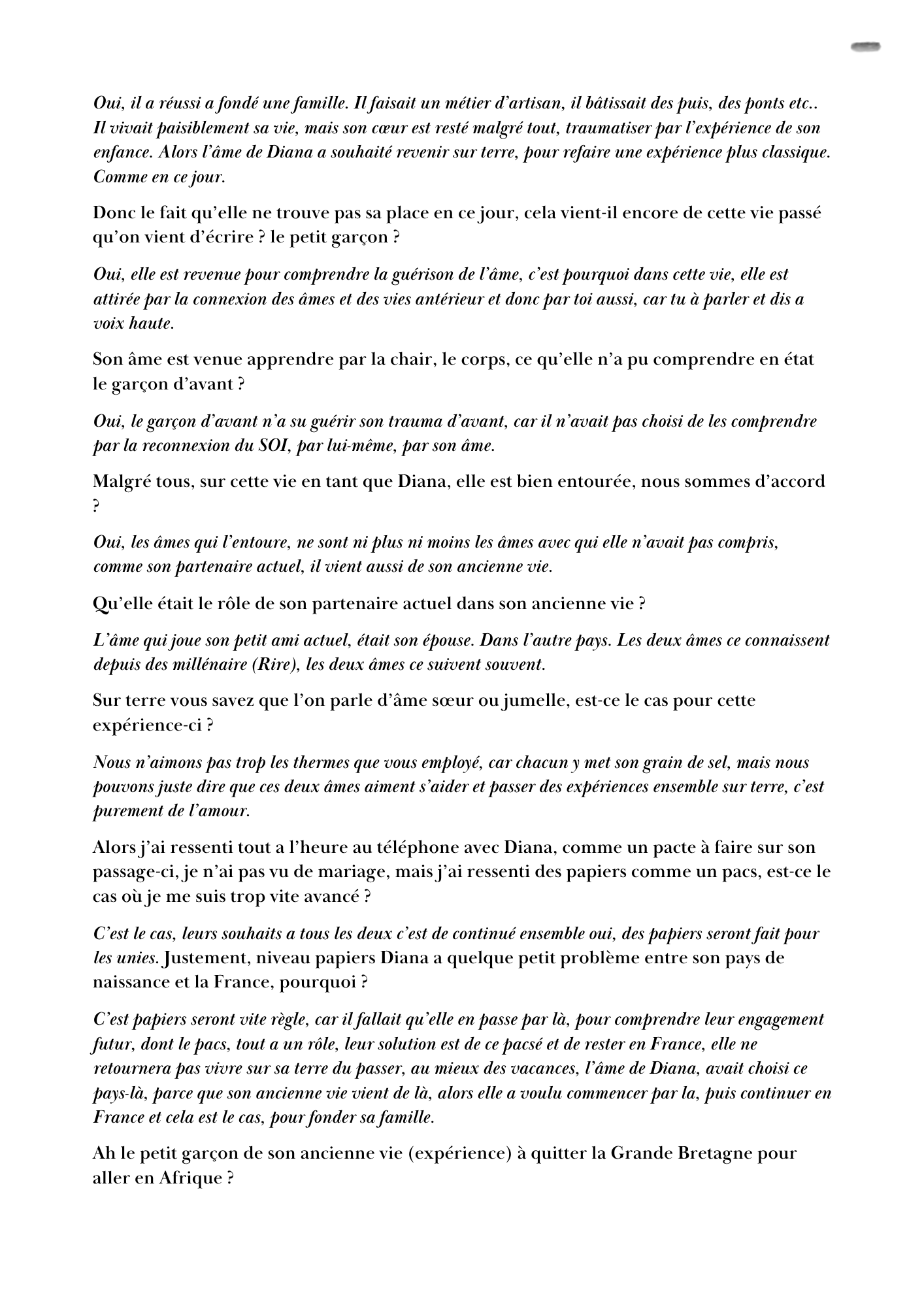 extrait de transmission Elise Medium