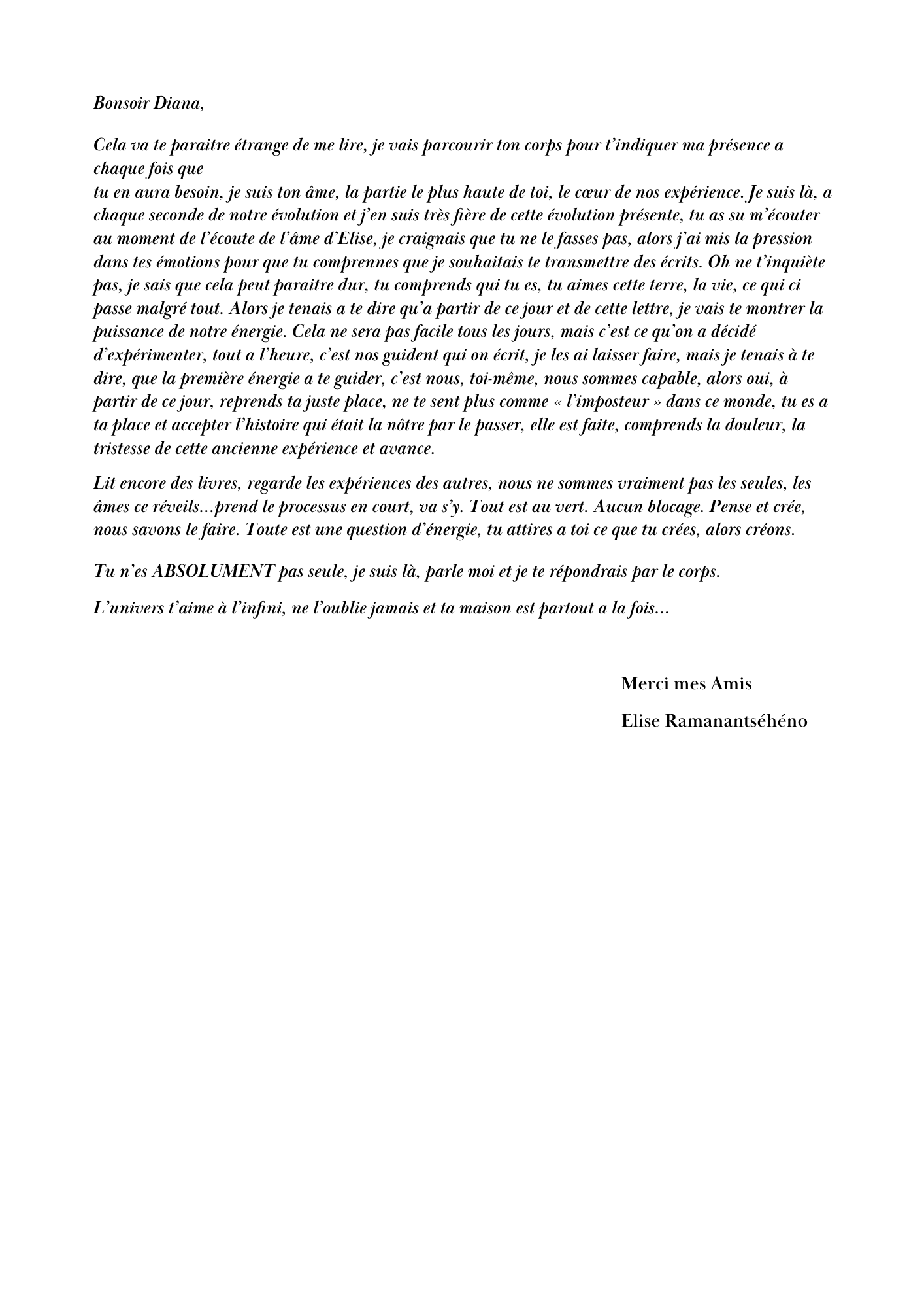 extrait de transmission Elise Medium